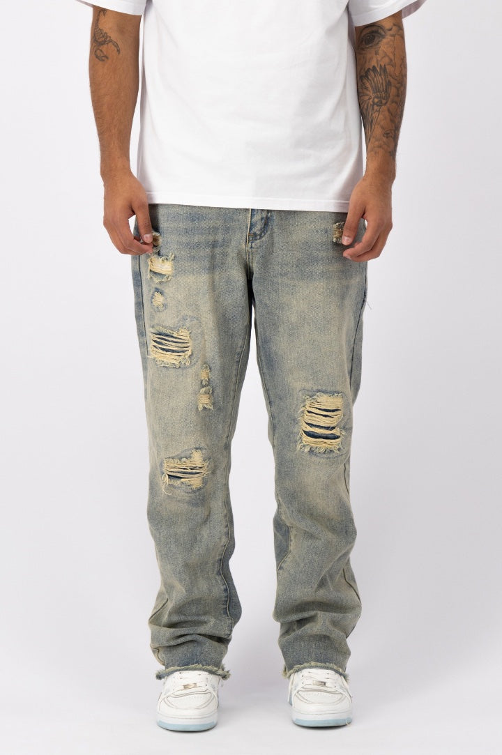 DISTRESSED DENIM | BLUE