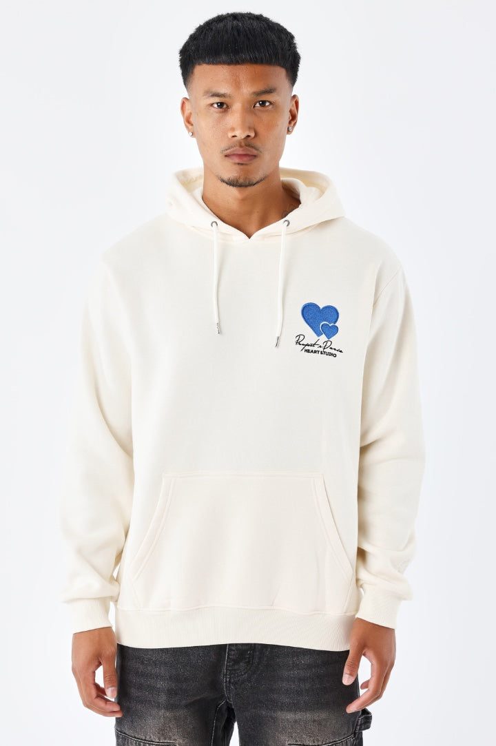 EMBROIDERED COLD HEARTS HOODIE | CHALK