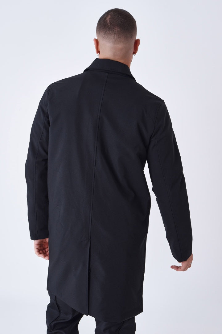 CORDUROY TRENCH COAT | BLACK