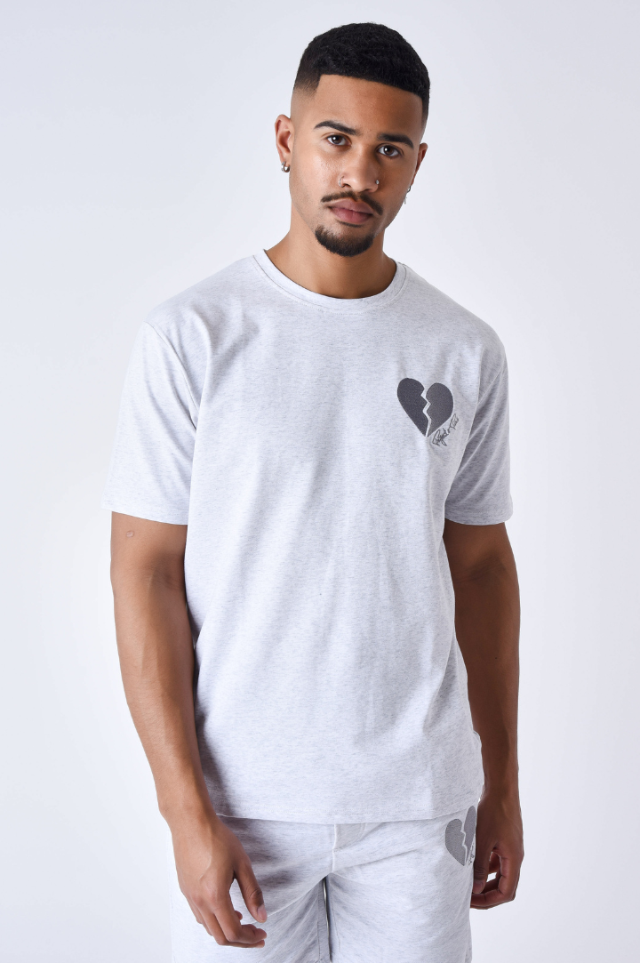 BROKEN HEART T-SHIRT | GREY