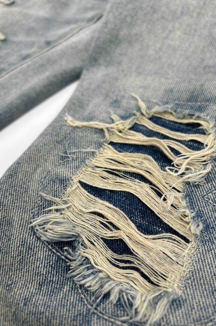 DISTRESSED DENIM | BLUE