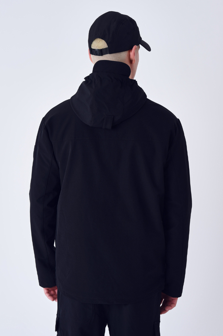 CONTRAST TECHWEAR JACKET | BLACK