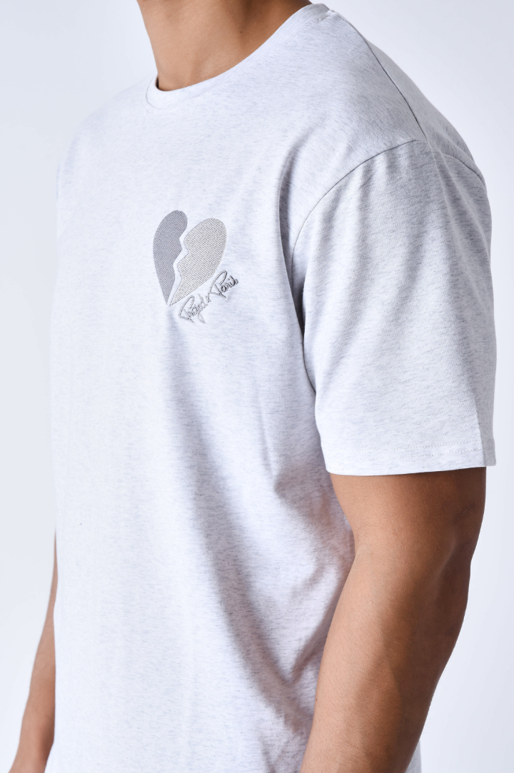 BROKEN HEART T-SHIRT | GREY