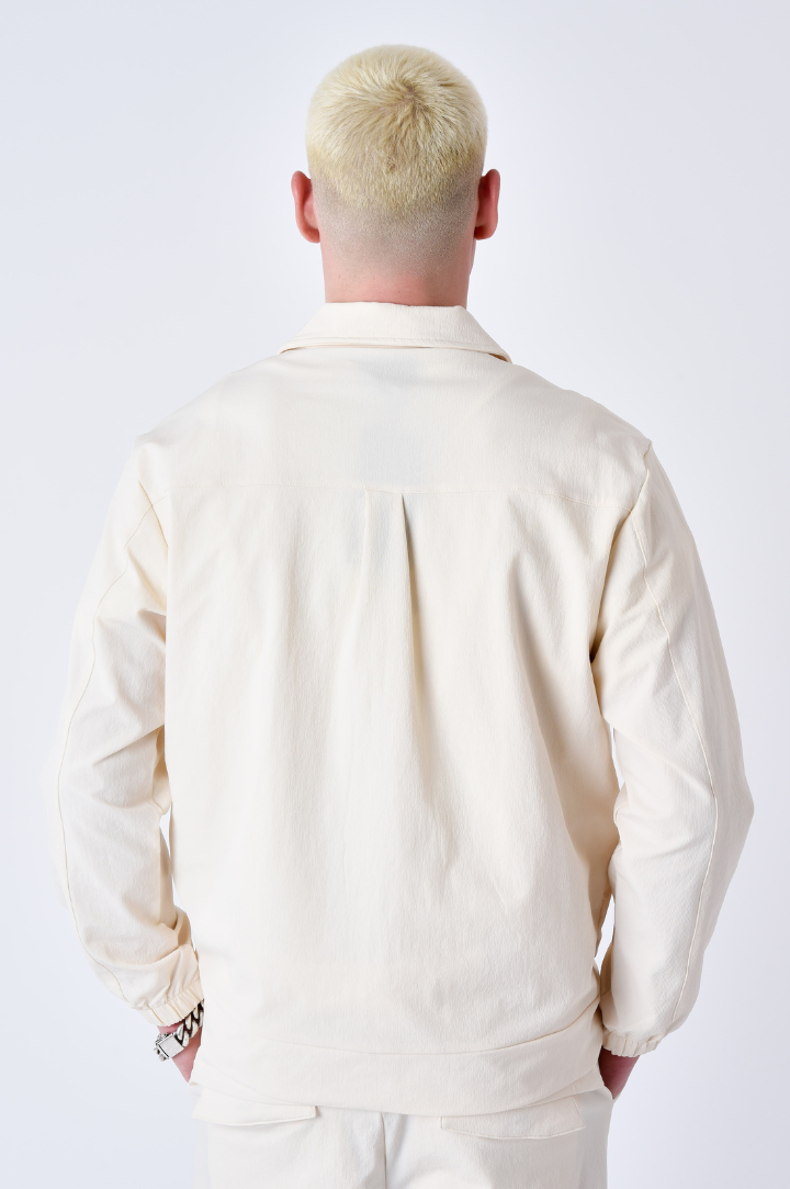 WORKWEAR FUNNEL-NECK JACKET | BEIGE