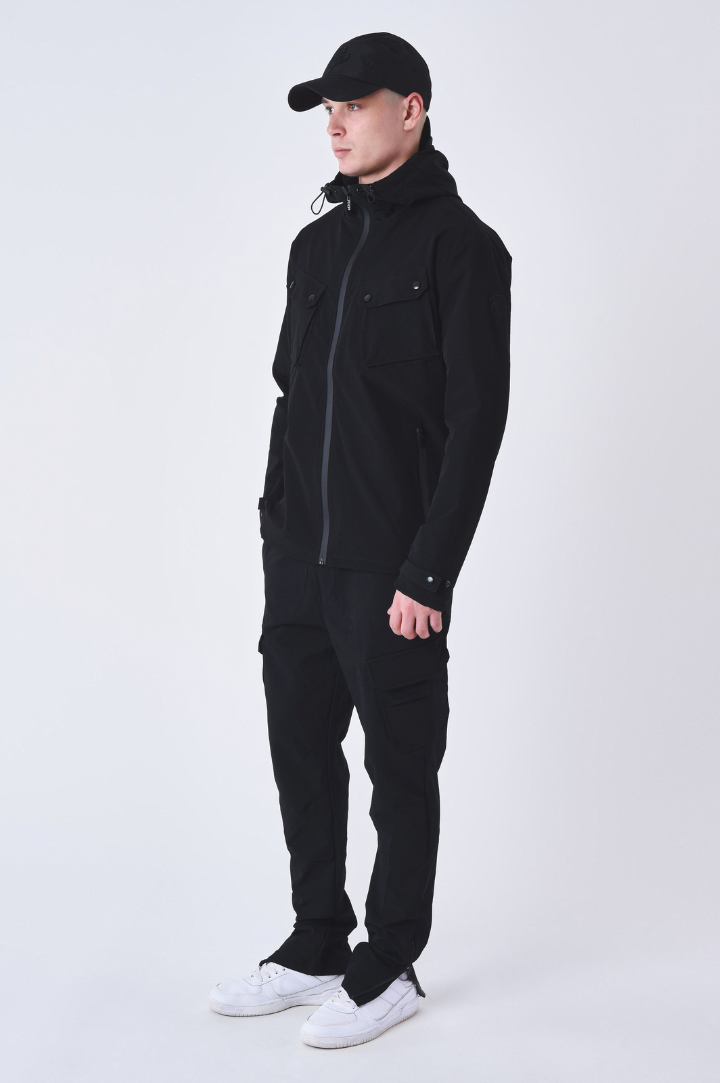 CONTRAST TECHWEAR JACKET | BLACK