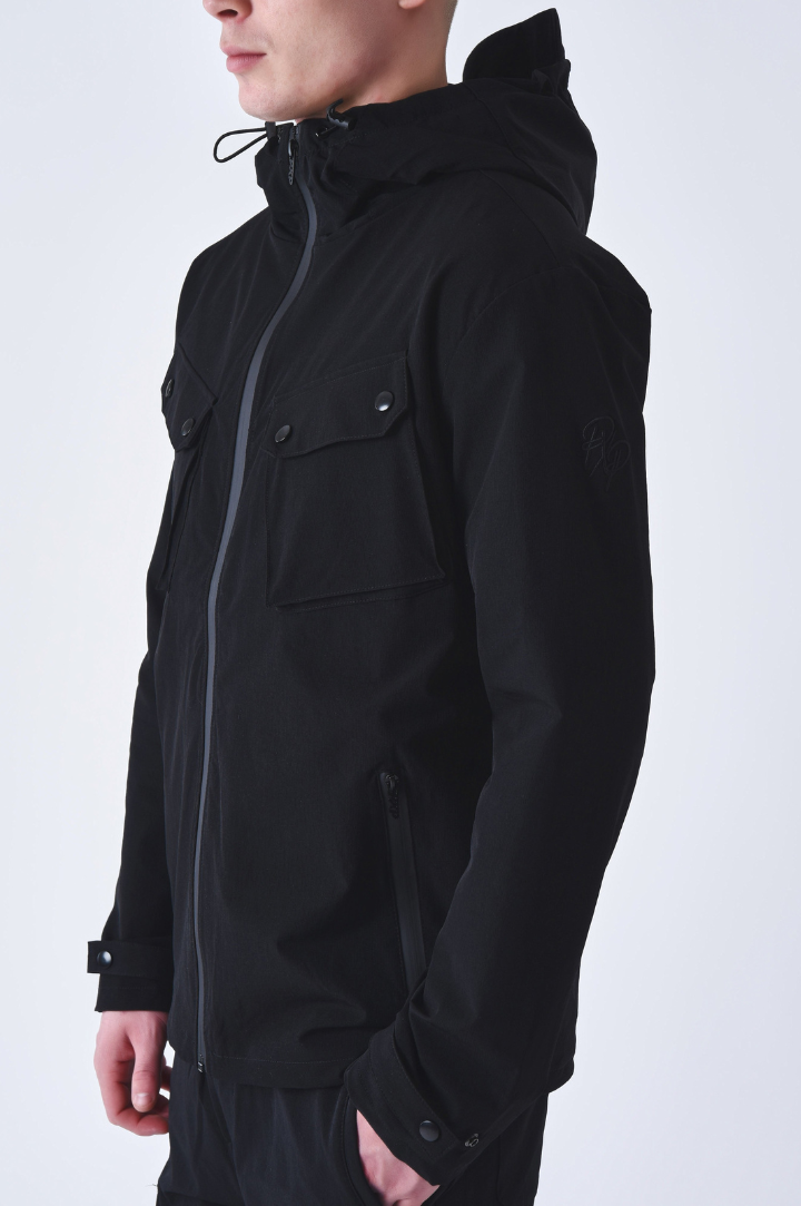 CONTRAST TECHWEAR JACKET | BLACK