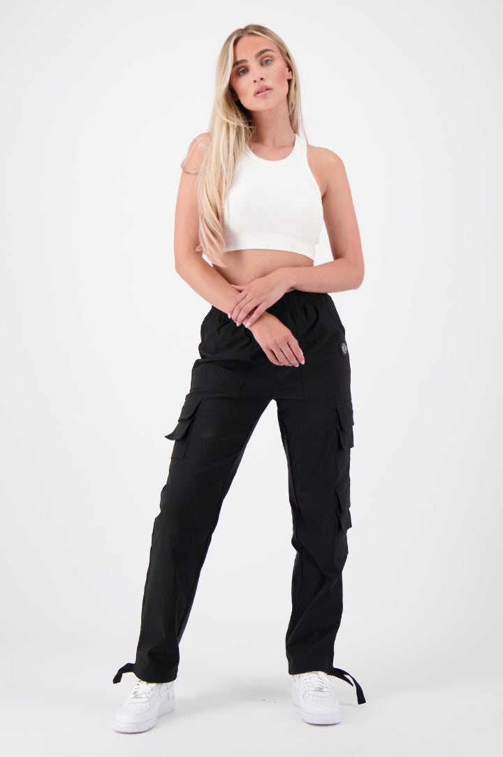 MONOGRAM TECH CARGO PANTS | BLACK