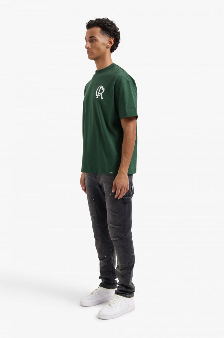 INITIAL T-SHIRT - DARK GREEN