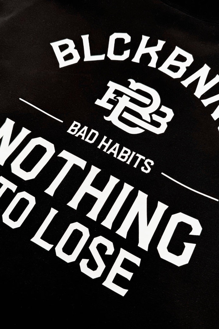 BAD HABITS ZIPPED HOODIE | BLACK