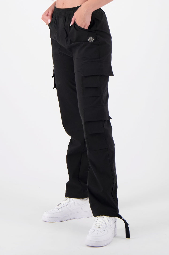 MONOGRAM TECH CARGO PANTS | BLACK